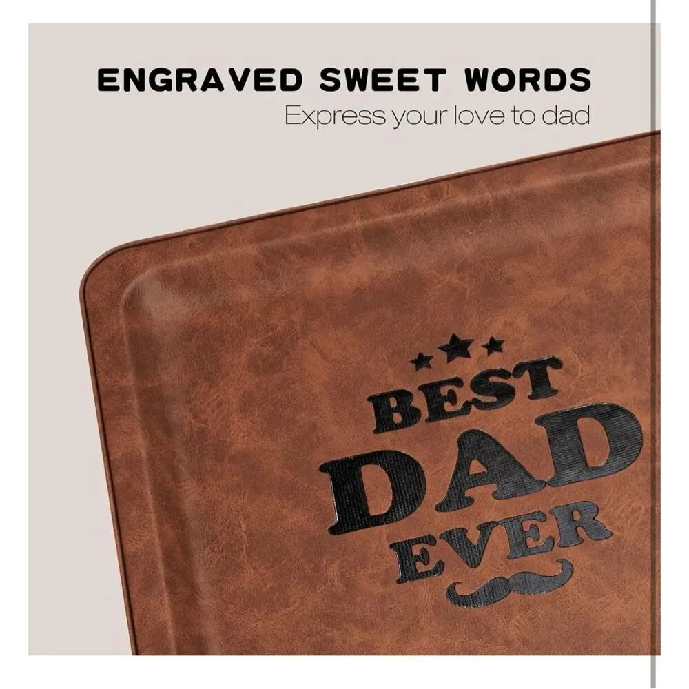 NEW Fathers Day Vegan Leather Wireless Charging Station & Valet Gift Set